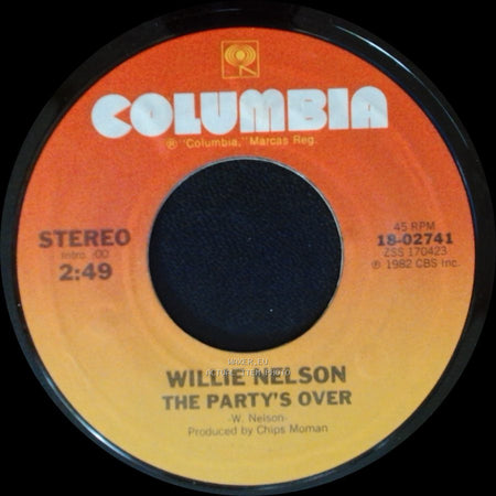 Willie Nelson - Always On My Mind / The Party's Over side B