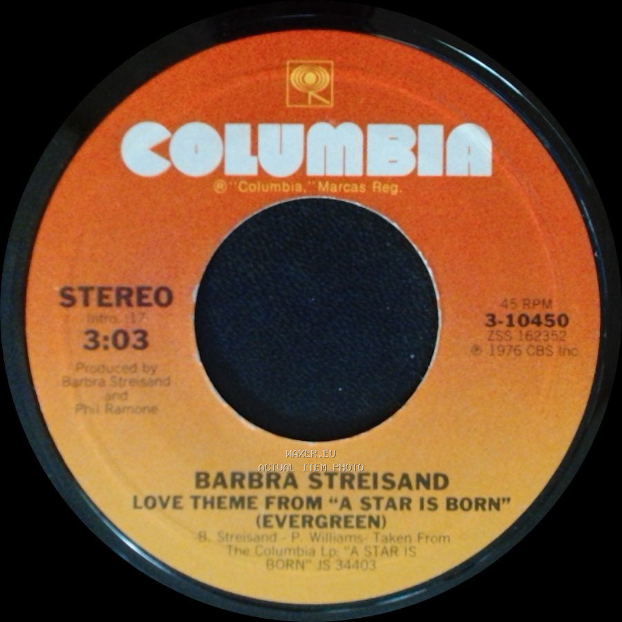 Barbra Streisand - I Believe In Love / Love Theme From "A Star Is Born" (Evergreen) side B
