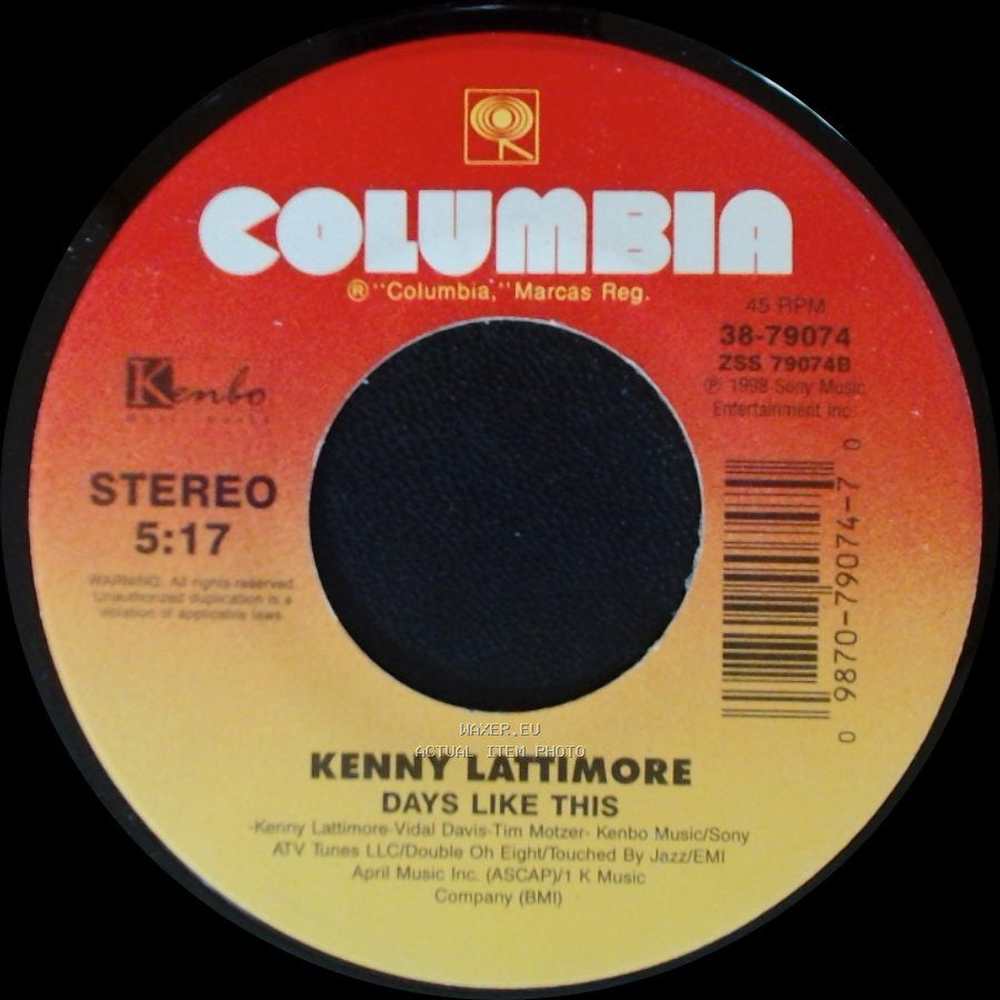 Kenny Lattimore - Days Like This / If I Lose My Woman side A