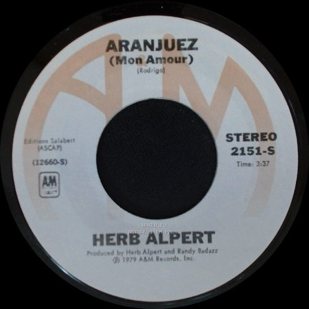 Herb Alpert - Rise / Aranjuez (Mon Amour) side B