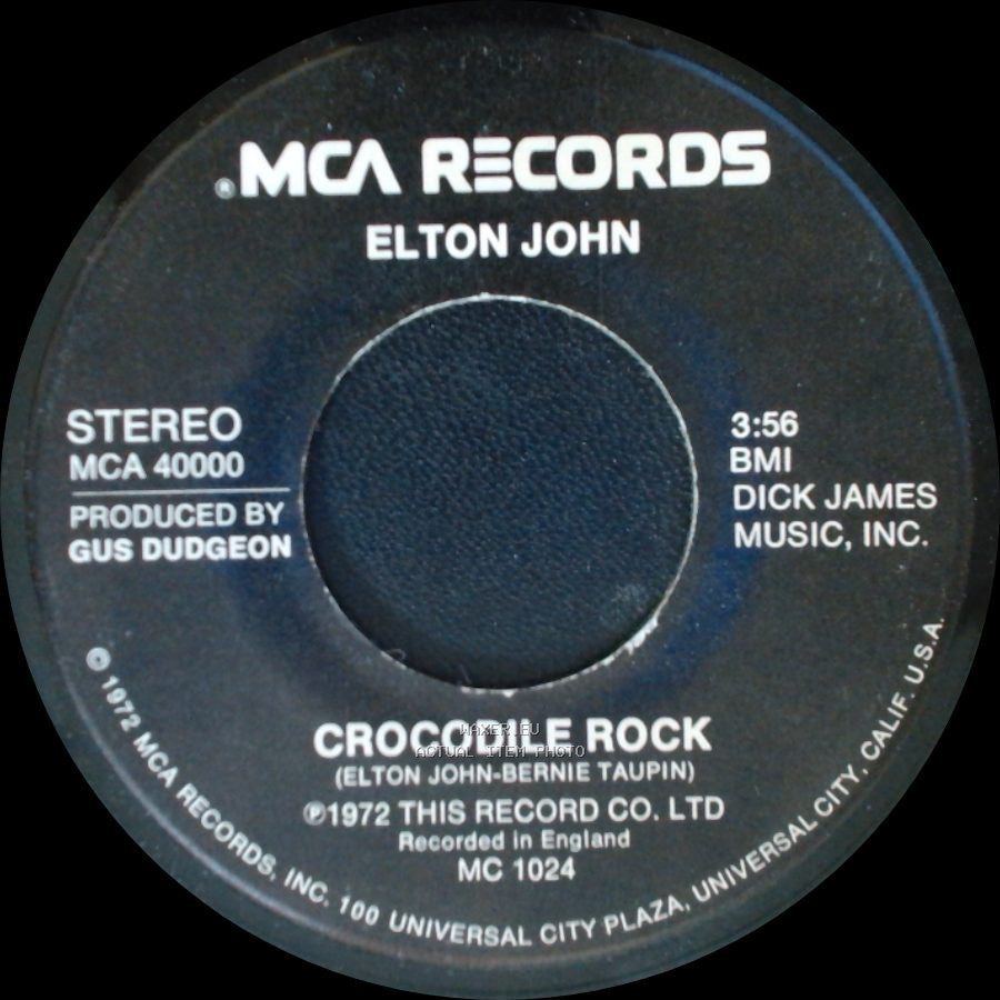 Elton John - Elderberry Wine / Crocodile Rock side B