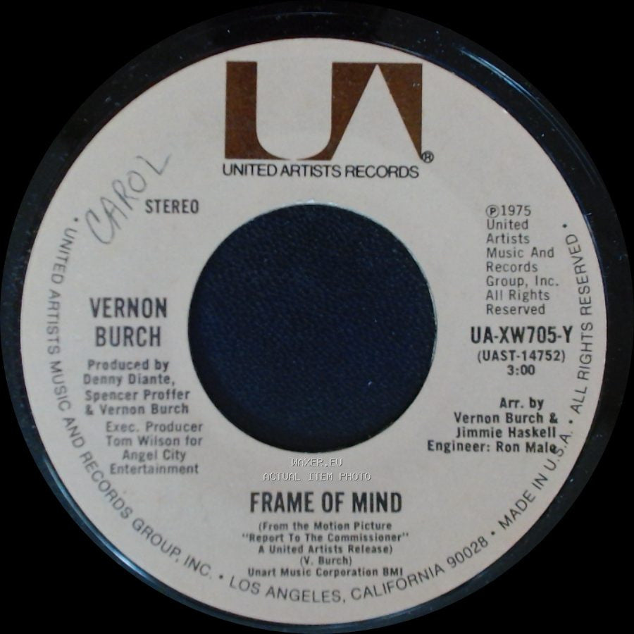 Vernon Burch - Frame Of Mind / Loving You Gets Better With Time side A
