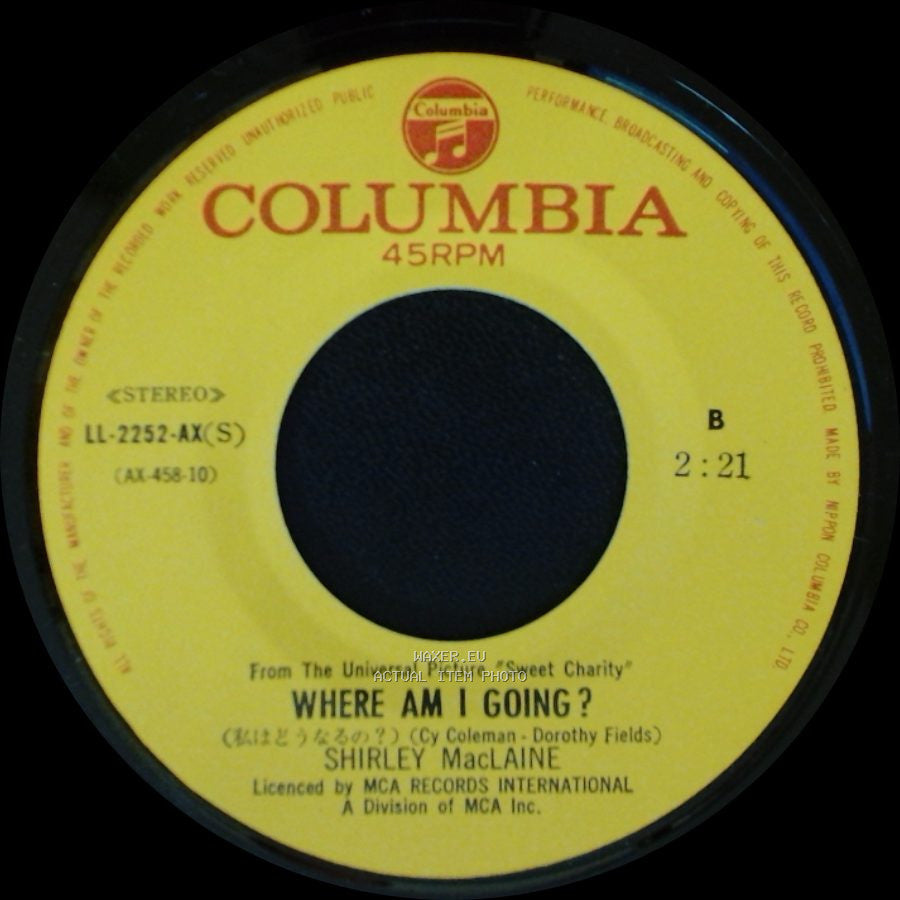 Shirley Maclaine - Where Am I Going? / My Personal Property side A