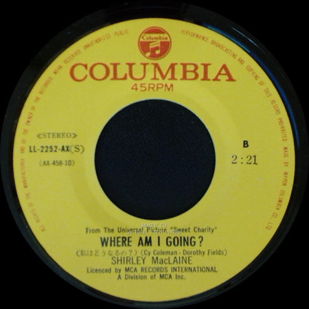 Shirley Maclaine - Where Am I Going? / My Personal Property side A