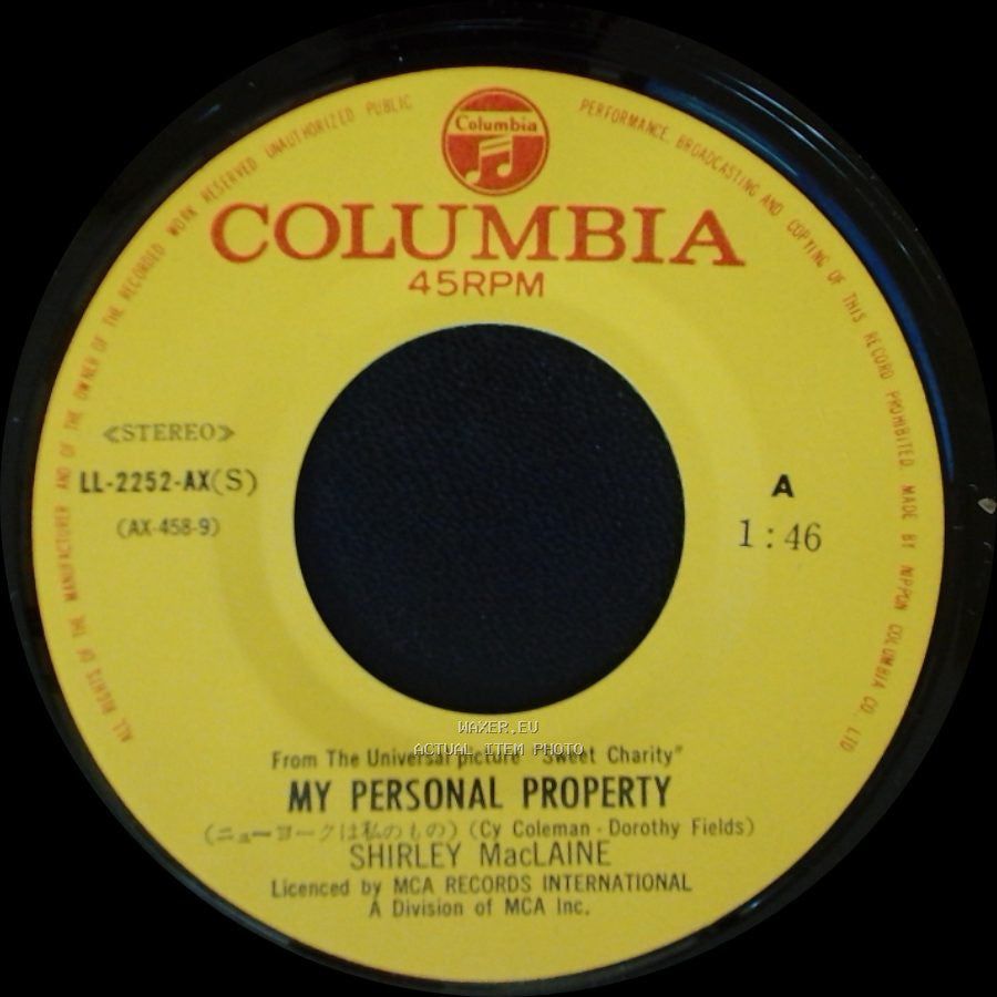 Shirley Maclaine - Where Am I Going? / My Personal Property side B