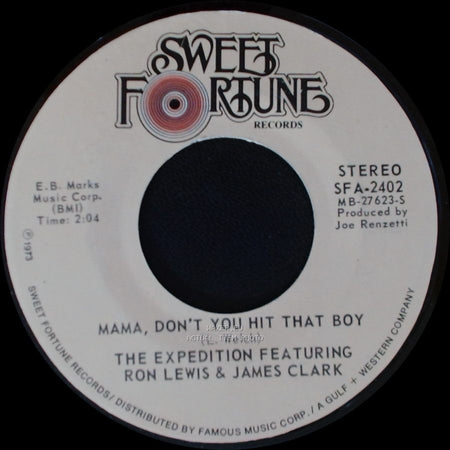 The Expedition Featuring Ron Lewis & James Clark - Mama, Don't You Hit That Boy / Wake Up America side A