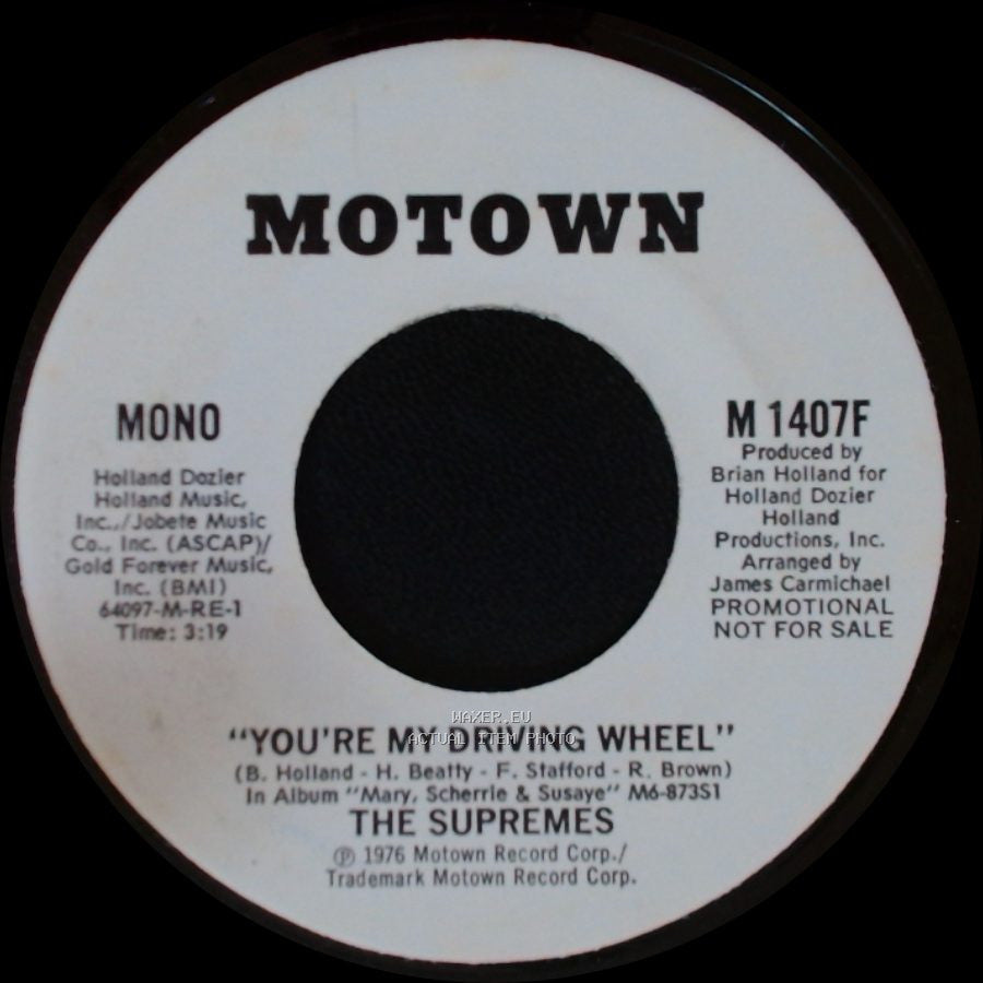 The Supremes - You're My Driving Wheel / You're My Driving Wheel side B
