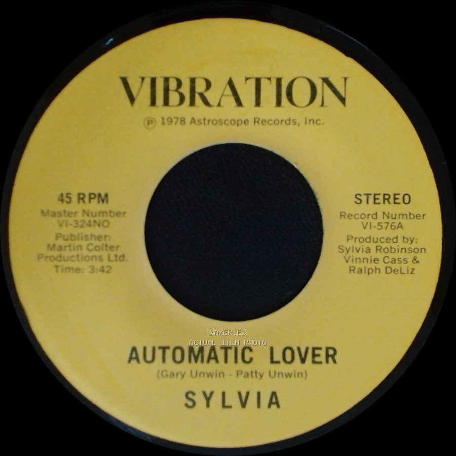 Sylvia - Stop Boy / Automatic Lover side B
