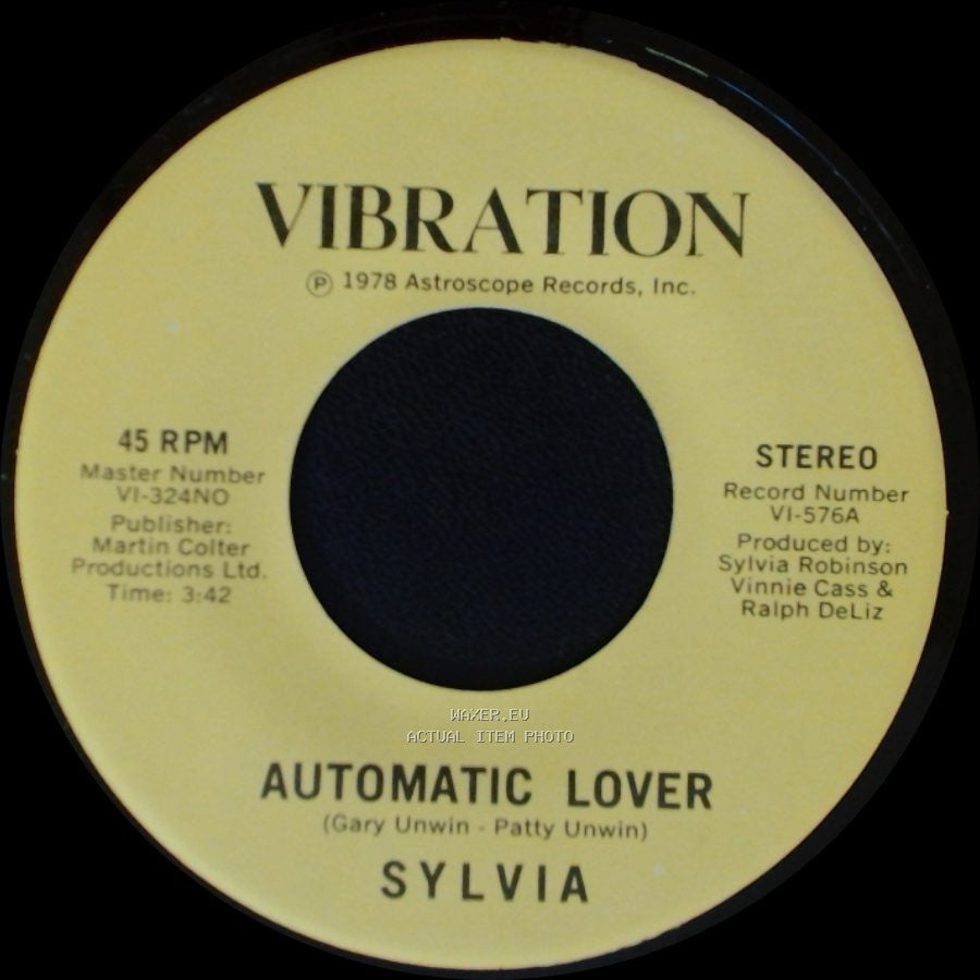 Sylvia - Stop Boy / Automatic Lover side B