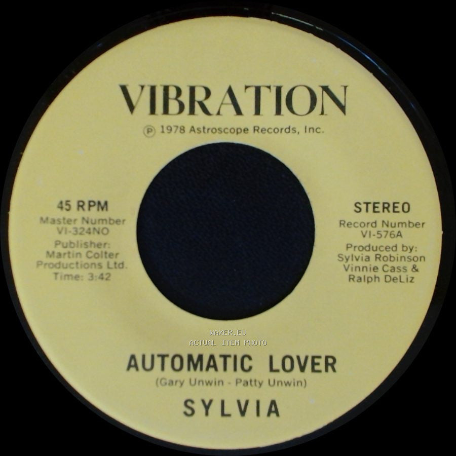 Sylvia - Stop Boy / Automatic Lover side B
