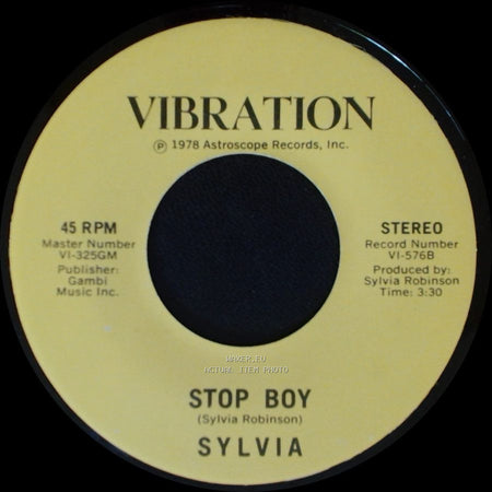 Sylvia - Stop Boy / Automatic Lover side B