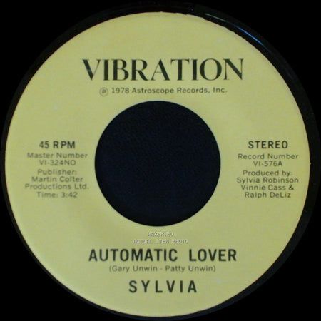 Sylvia - Stop Boy / Automatic Lover side A