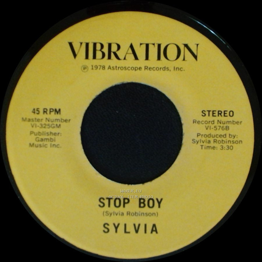 Sylvia - Stop Boy / Automatic Lover side B