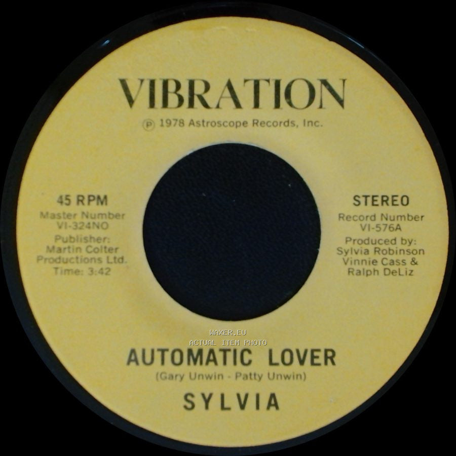 Sylvia - Stop Boy / Automatic Lover side B