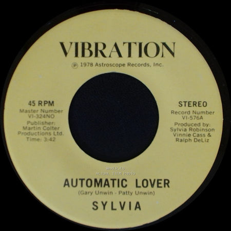 Sylvia - Stop Boy / Automatic Lover side A
