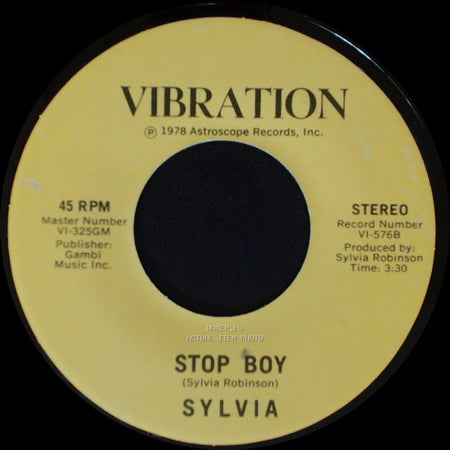 Sylvia - Stop Boy / Automatic Lover side B