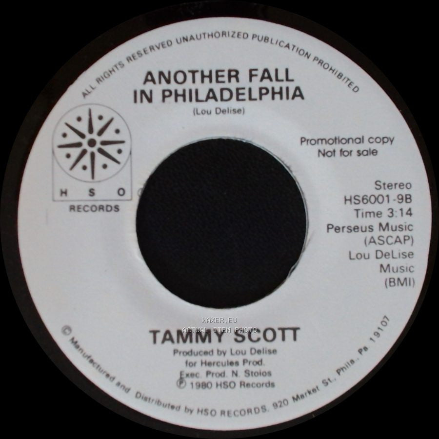 Tammy Scott - House Of The Rising Sun / Another Fall In Philadelphia side B