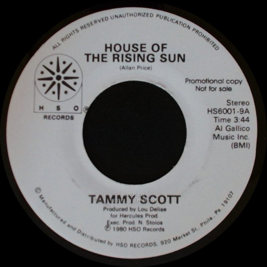 Tammy Scott - House Of The Rising Sun / Another Fall In Philadelphia side B