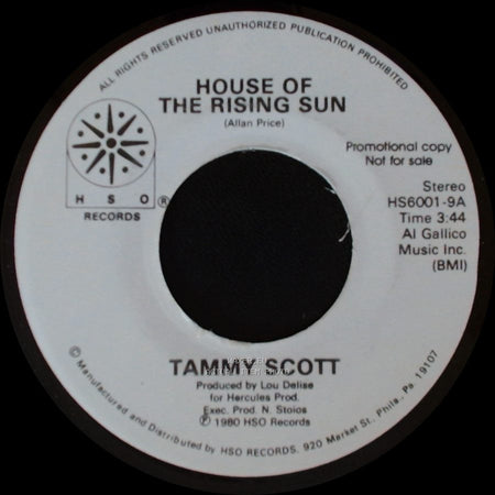 Tammy Scott - House Of The Rising Sun / Another Fall In Philadelphia side A