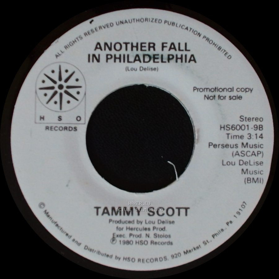Tammy Scott - House Of The Rising Sun / Another Fall In Philadelphia side B