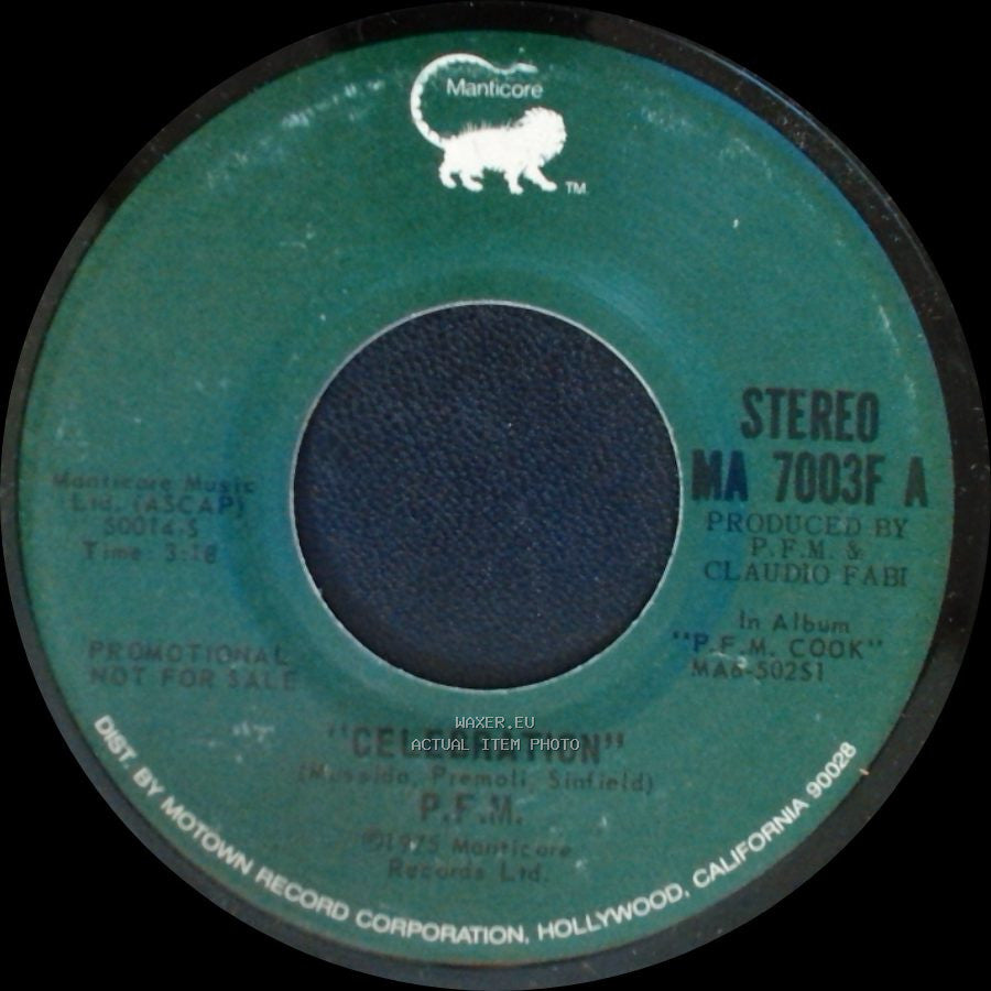 P.F.M. - Celebration / Celebration side B