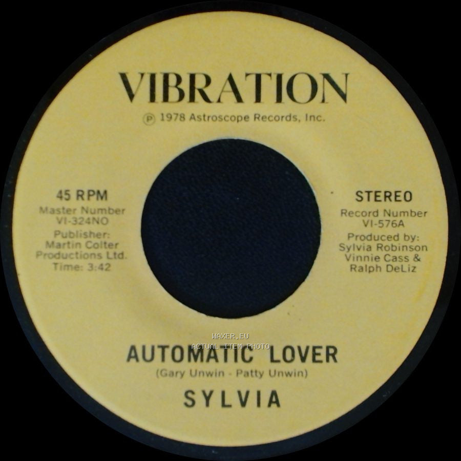 Sylvia - Stop Boy / Automatic Lover side B