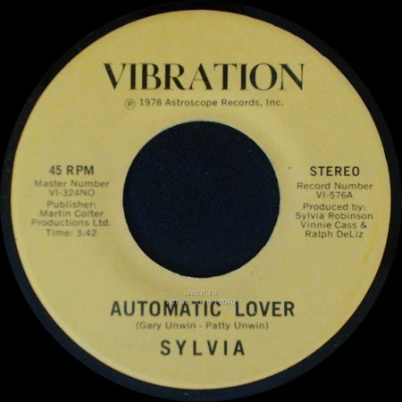 Sylvia - Stop Boy / Automatic Lover side B