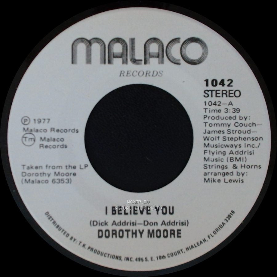 Dorothy Moore - Love Me / I Believe You side A