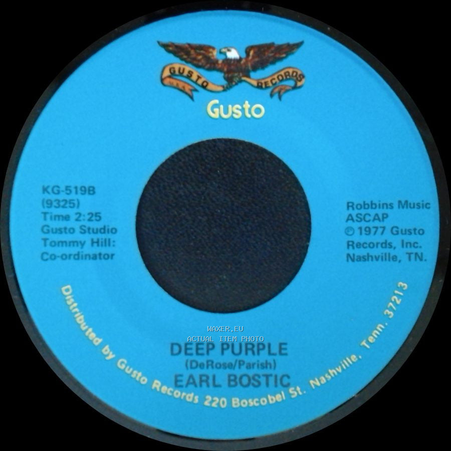 Earl Bostic - Deep Purple / Smoke Rings side A