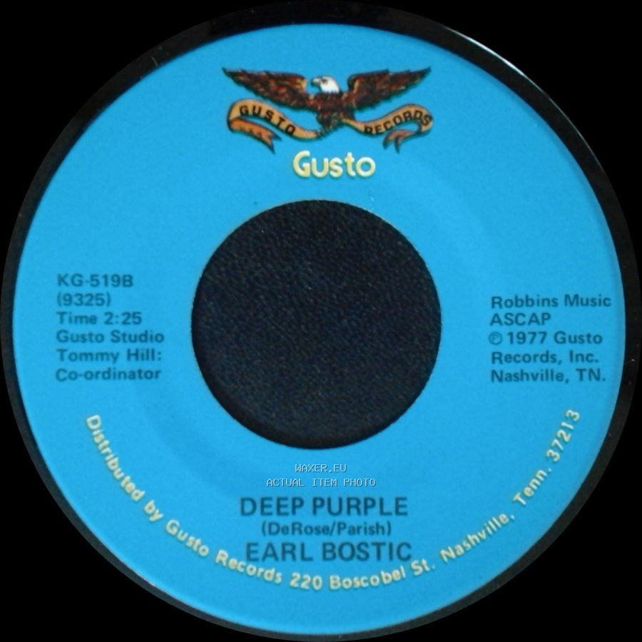 Earl Bostic - Deep Purple / Smoke Rings side A