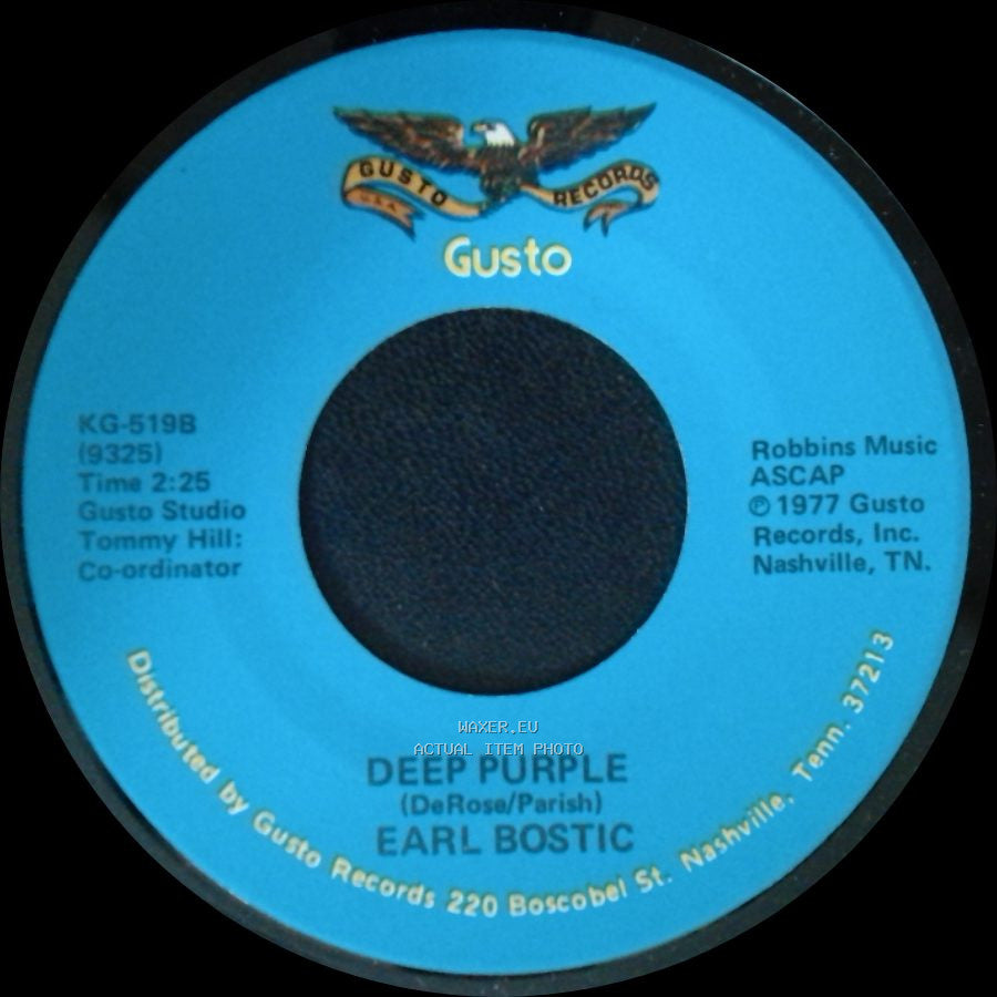 Earl Bostic - Deep Purple / Smoke Rings side A
