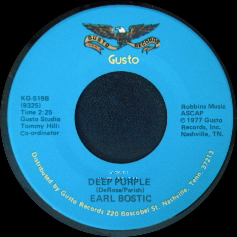 Earl Bostic - Deep Purple / Smoke Rings side A