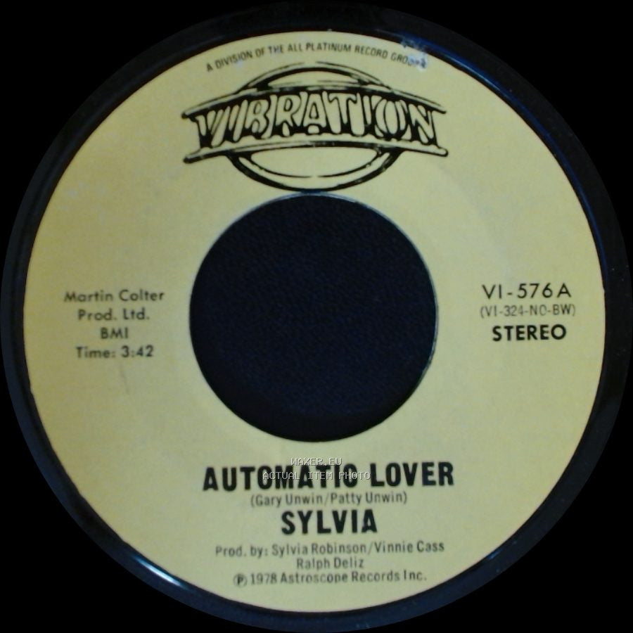 Sylvia - Stop Boy / Automatic Lover side B