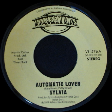 Sylvia - Stop Boy / Automatic Lover side B