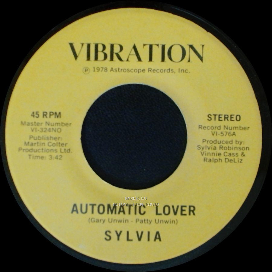 Sylvia - Stop Boy / Automatic Lover side B