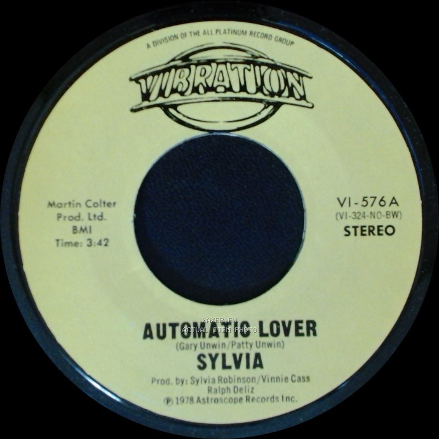 Sylvia - Stop Boy / Automatic Lover side B