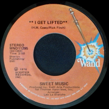 Sweet Music - I Get Lifted / I Get Lifted (Instrumental) side A