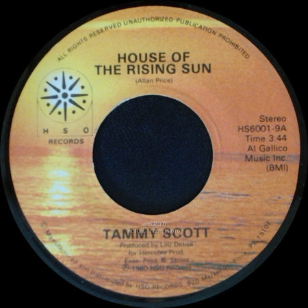 Tammy Scott - House Of The Rising Sun / Another Fall In Philadelphia side B