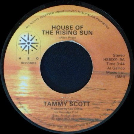 Tammy Scott - House Of The Rising Sun / Another Fall In Philadelphia side A