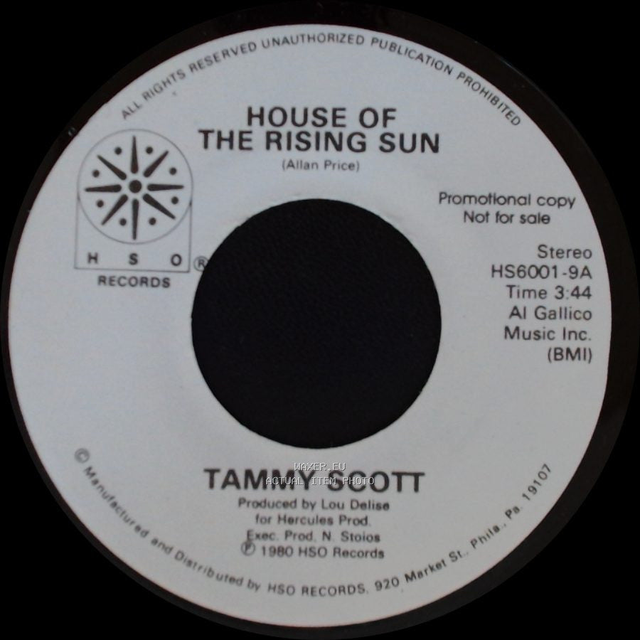 Tammy Scott - House Of The Rising Sun / Another Fall In Philadelphia side A