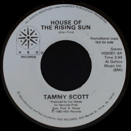 Tammy Scott - House Of The Rising Sun / Another Fall In Philadelphia side A