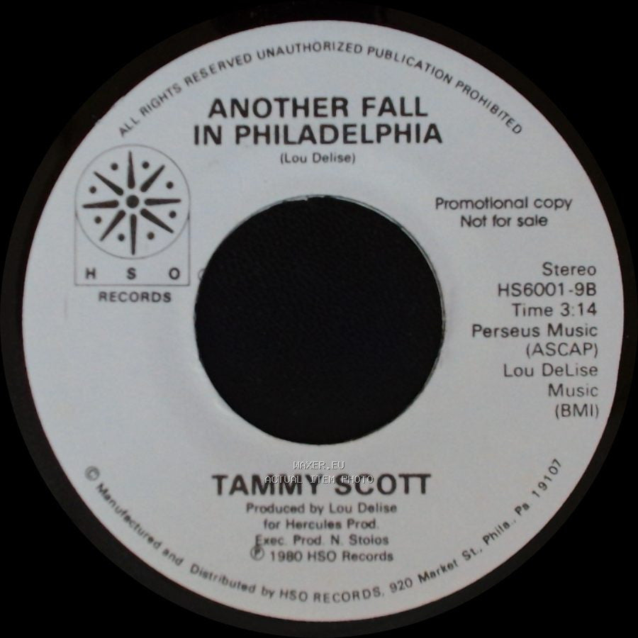 Tammy Scott - House Of The Rising Sun / Another Fall In Philadelphia side B