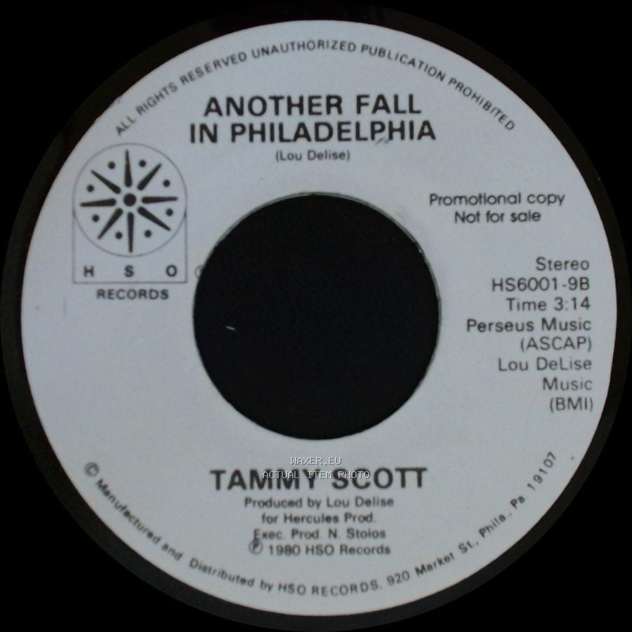 Tammy Scott - House Of The Rising Sun / Another Fall In Philadelphia side B