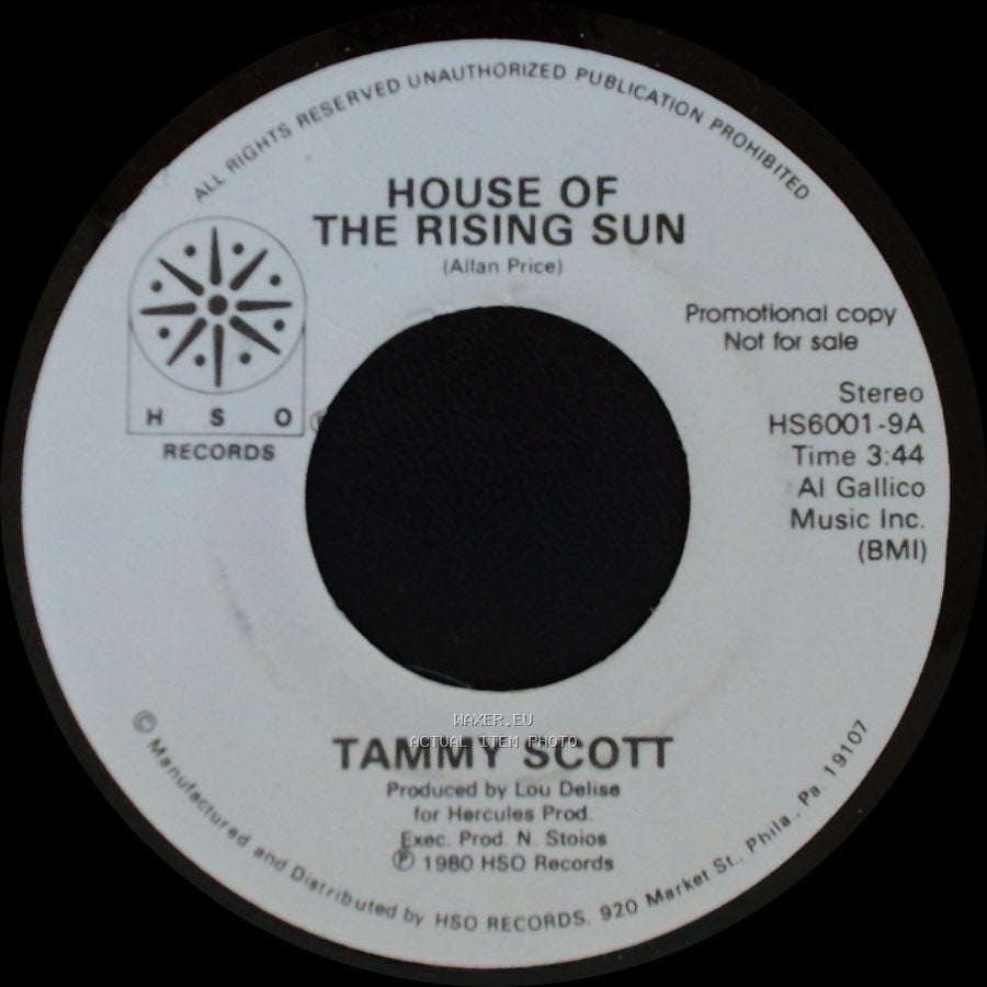 Tammy Scott - House Of The Rising Sun / Another Fall In Philadelphia side A