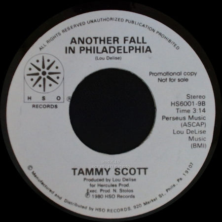 Tammy Scott - House Of The Rising Sun / Another Fall In Philadelphia side B
