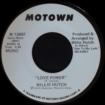 Willie Hutch - Love Power / Love Power side B