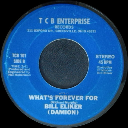 Bill Eliker (Damion) - Three Times A Lady / What's Forever For side B