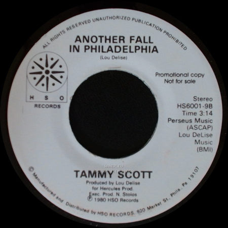 Tammy Scott - House Of The Rising Sun / Another Fall In Philadelphia side A