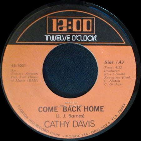 Cathy Davis - Come Back Home (Part Ii) / Come Back Home side B