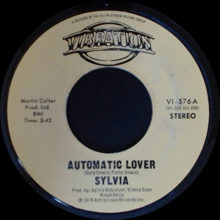 Sylvia - Stop Boy / Automatic Lover side B